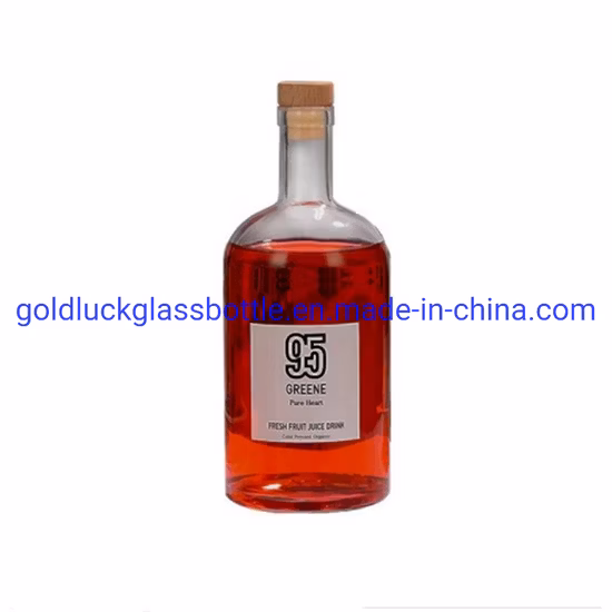 Garrafa de vidro de vodka personalizada/garrafa de bebidas espirituosas/garrafa de vinho/Tequlia/garrafa/garrafa de rum/garrafa de uísque/garrafa de licor/garrafa de água/garrafas de vidro com pintura de logotipo personalizado